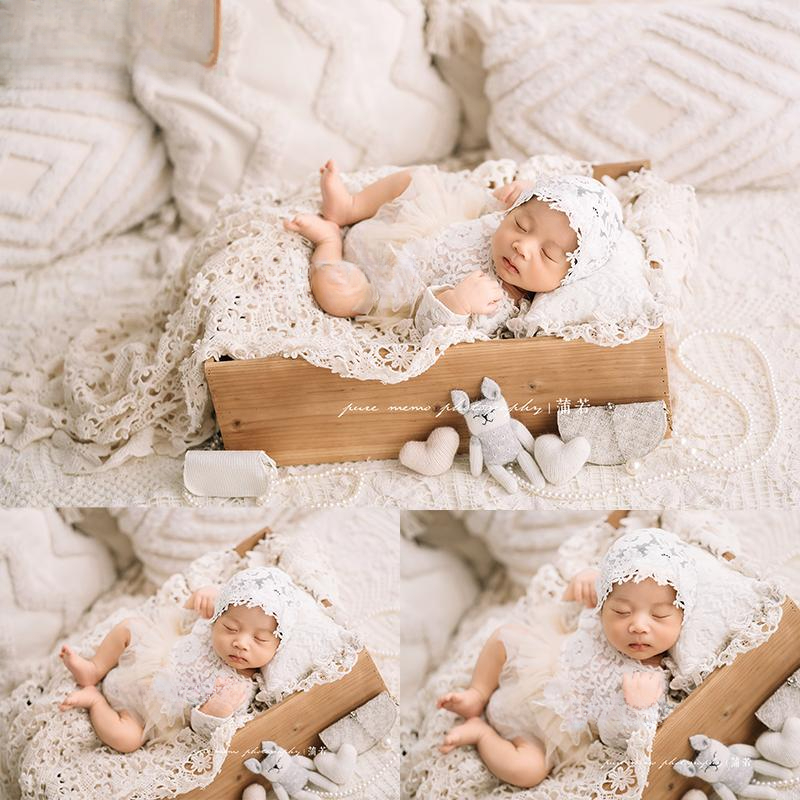 Photography Framing - Набор для фотосессии новорожденных: кружевной коврик,