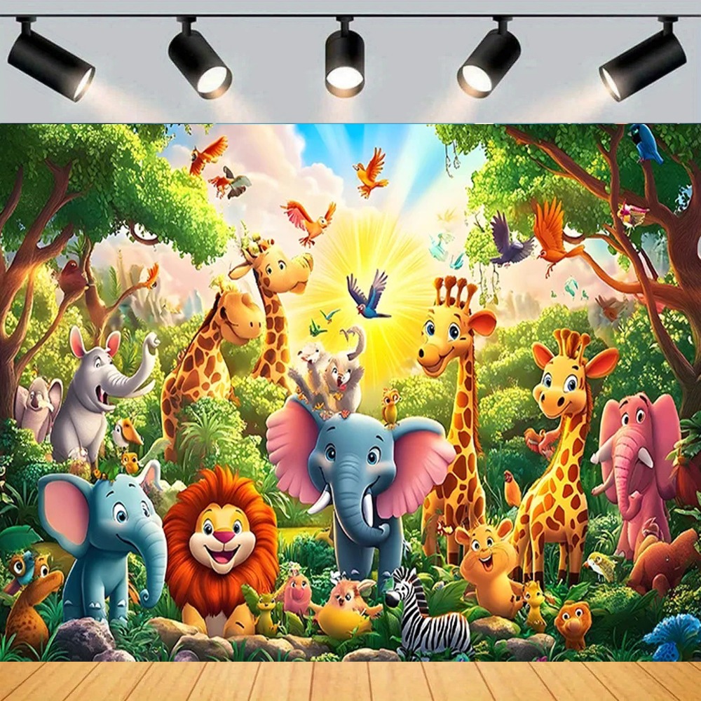 Photography Zoo - Яркий фон с изображением дикого зоопарка,