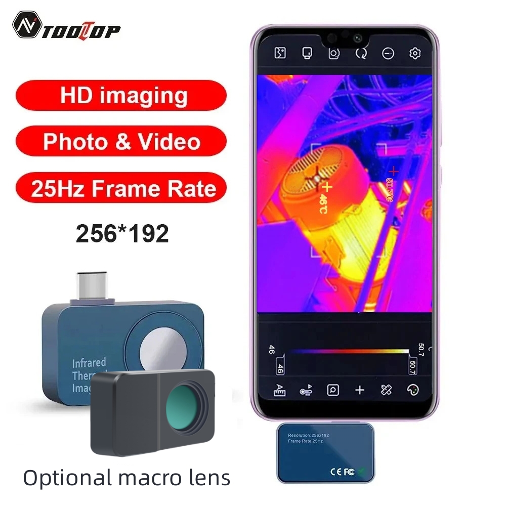 Photography With Mobile - TOOLTOP T7 256*192 Тепловизор Android Type-C
