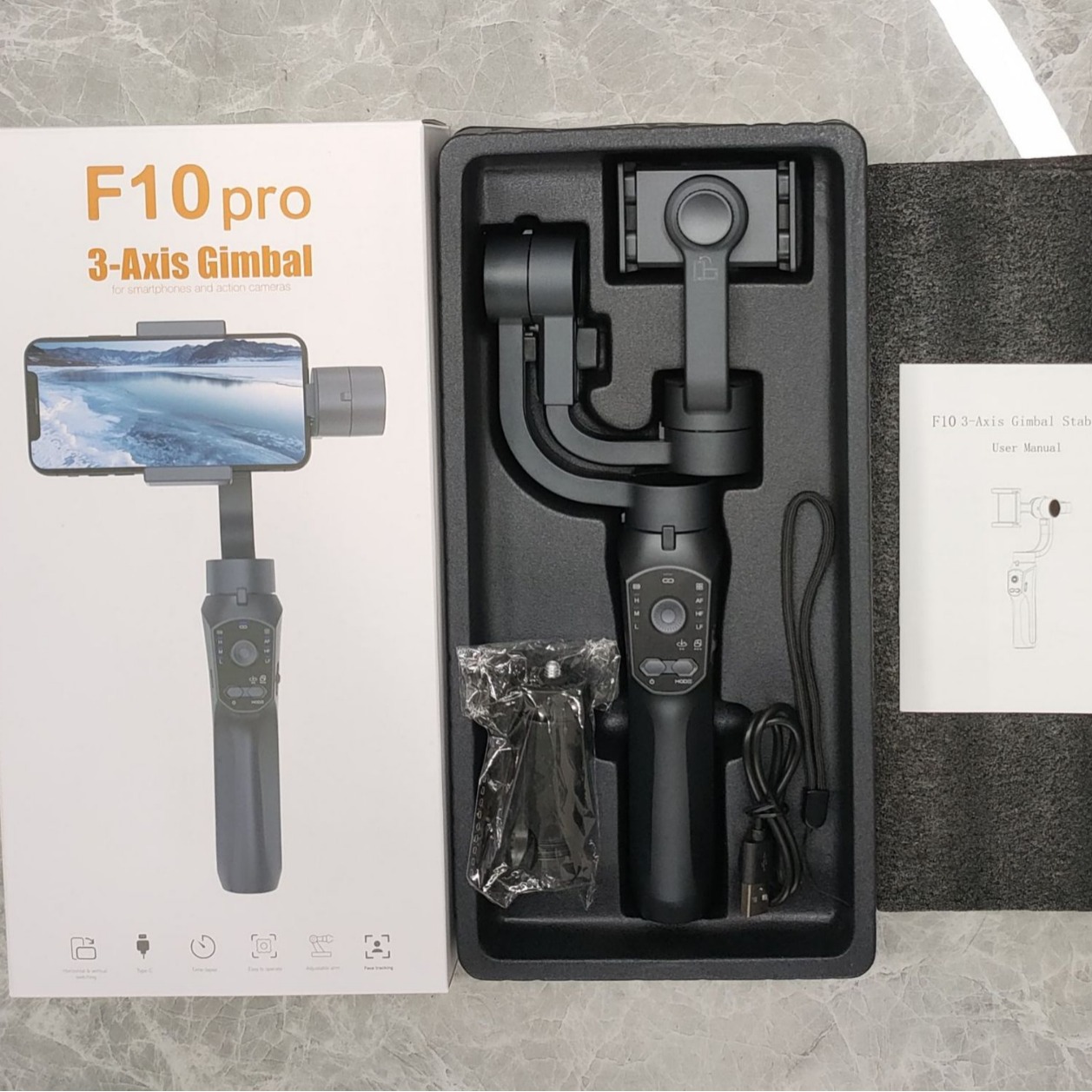 F10 PRO Ручной трехосевой стаб – обзор и цена Handheld Stabilizer Gimbal