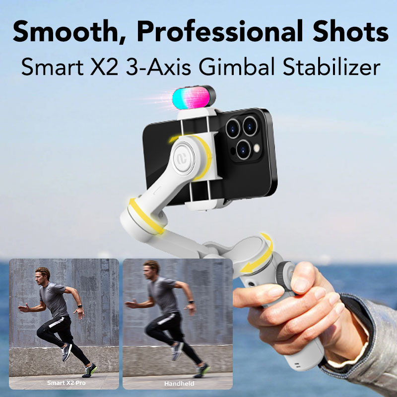 Комплект Aochuan Smart X2, бел – обзор и цена Handheld Stabilizer Gimbal