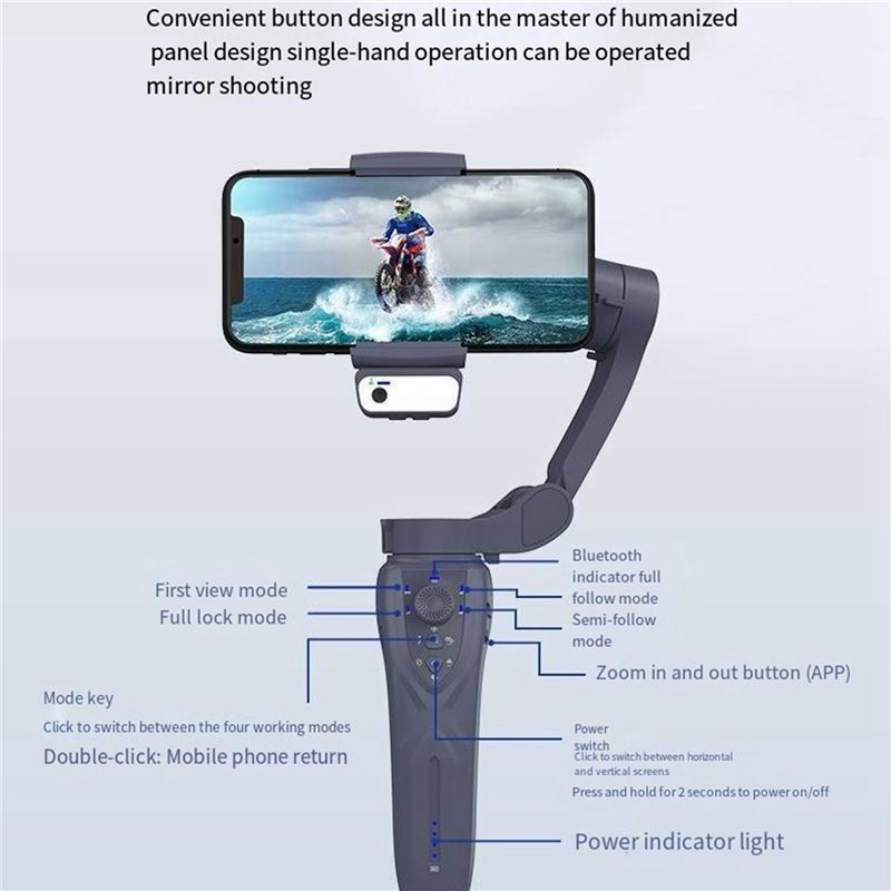 F12 3-осевой ручной стабилизат – обзор и цена Handheld Stabilizer Gimbal